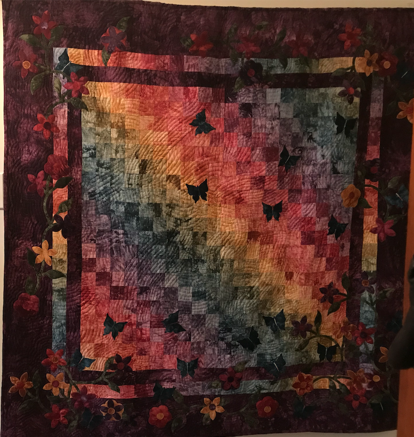 My art quilt, Butterflies in Flight