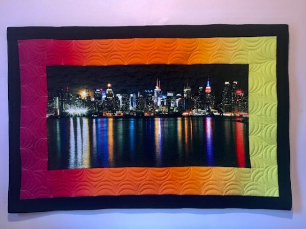 NYC skyline wall hanging, by Marijke Vroomen Durning, MyCreativeQuilts.com