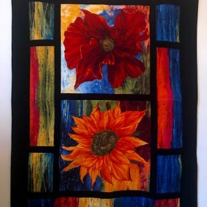 Mosaic Windows, Sunflower, by Marijke Vroomen Durning, MyCreativeQuilts.com