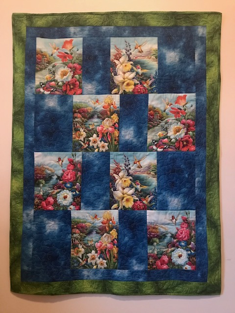 Hummingbird quilt, by Marijke Vroomen Durning, MyCreativeQuilts.com