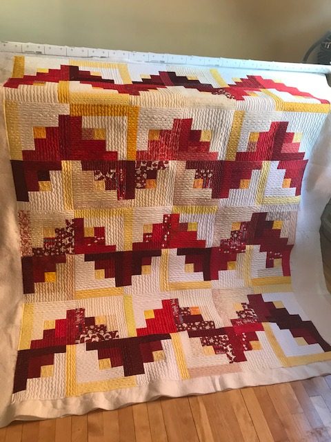 Quilt of Valour straight off my longarm machine