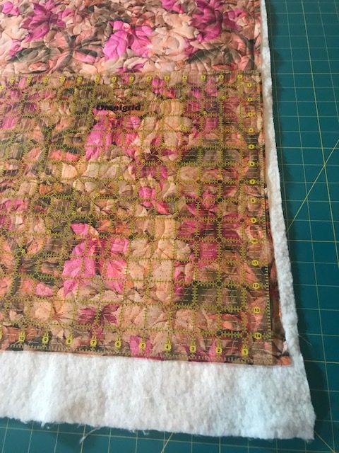 square off the quilted piece for this weekend project