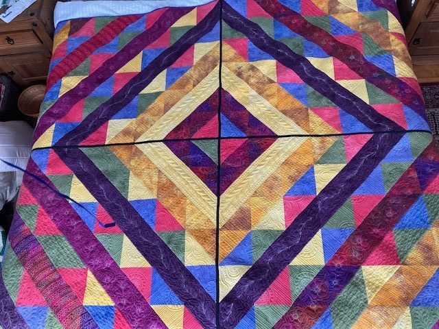 Creating My Half Square Trip Around The World Quilt