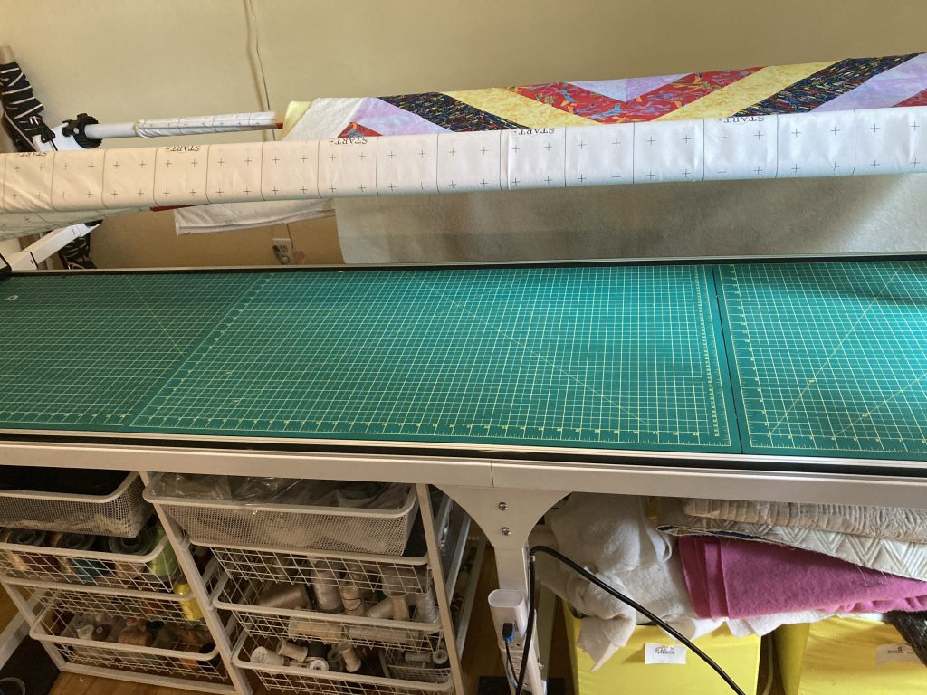 Using your frame for a table, one of many longarm hacks