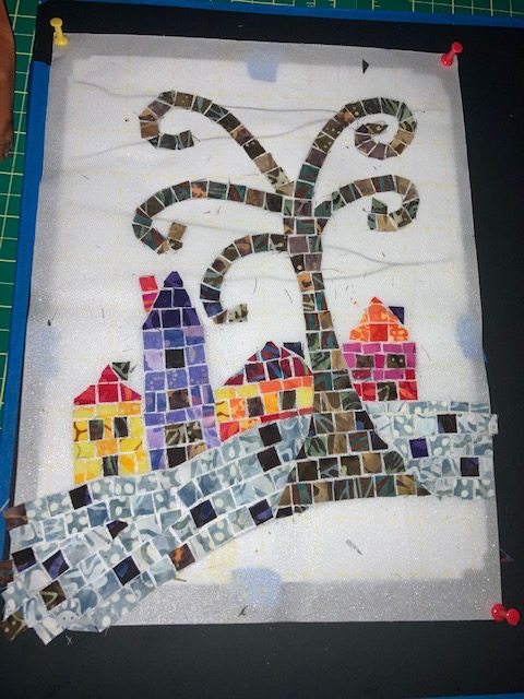 Mini mosaic quilt start